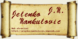 Jelenko Mankulović vizit kartica